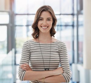 Woman smiling